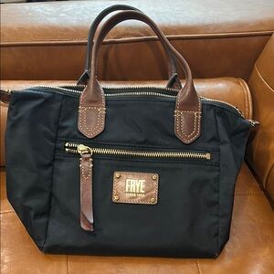 Frye Ivy Black and Brown Tote Bag